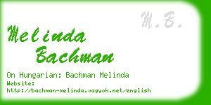 melinda bachman business card